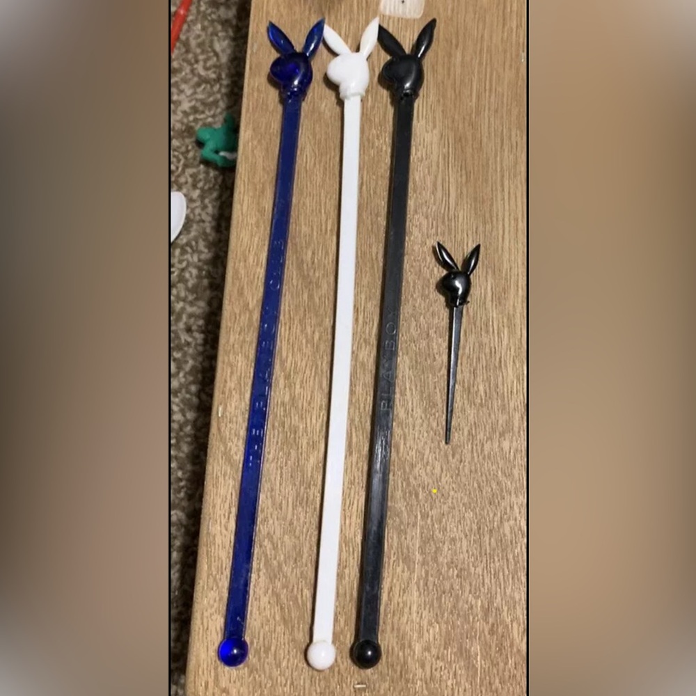 Vintage Playboy Club Bunny Drink Swizzle Stir Sticks Stirrers 70s Lot